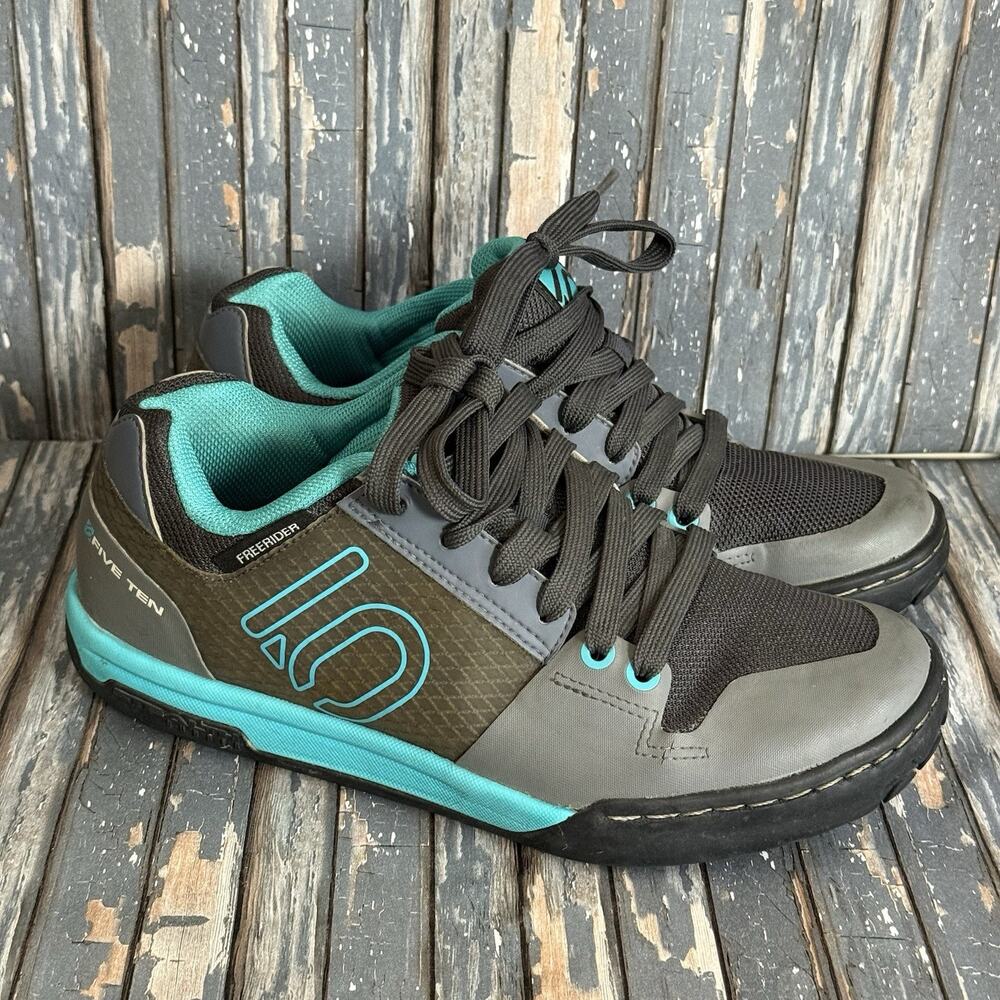 Five Ten Freerider Contact Flat Pedal Shoe Women's Size 9 euro 40 grey blue